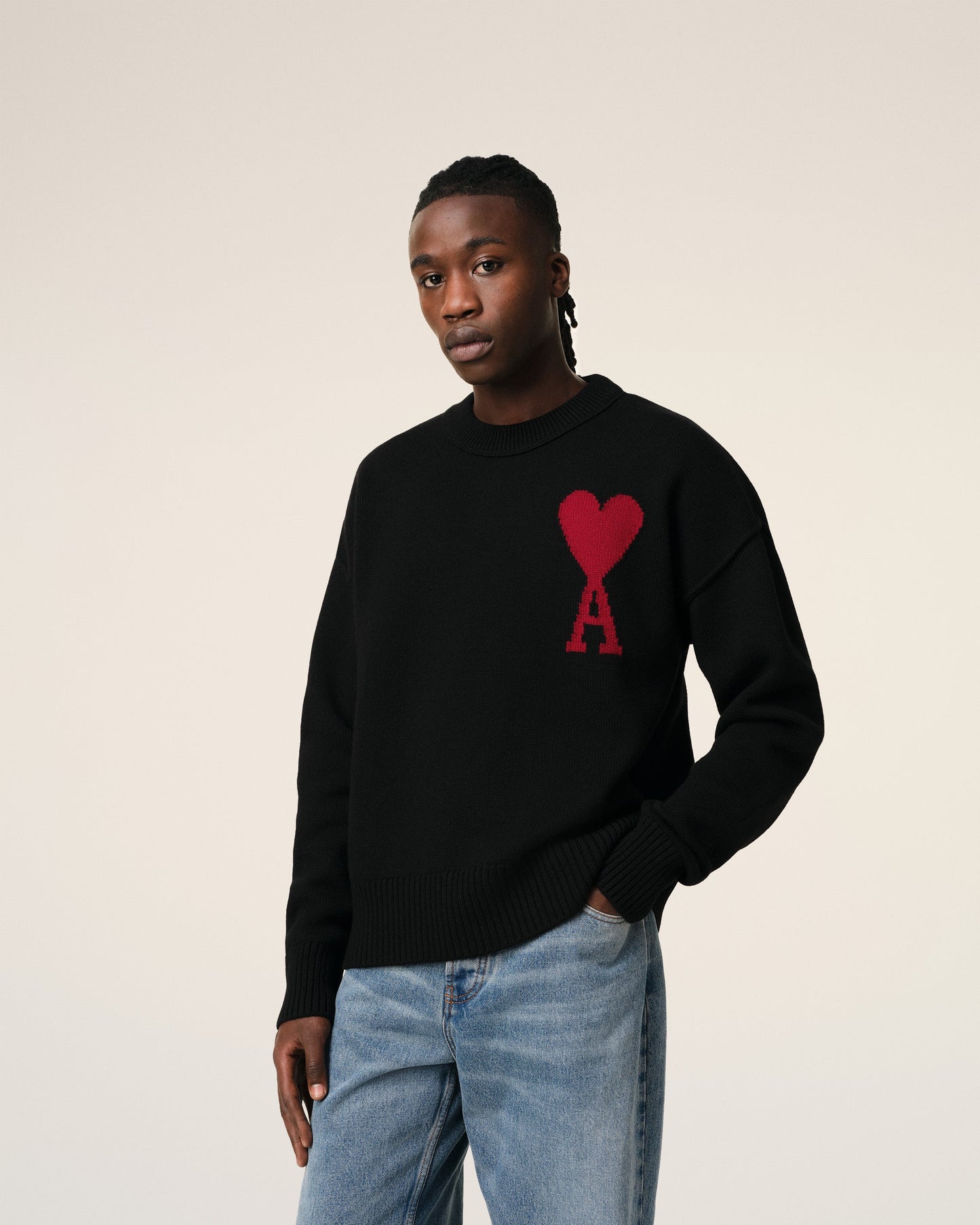 AMI Heart Paris Sweatshirt - Black