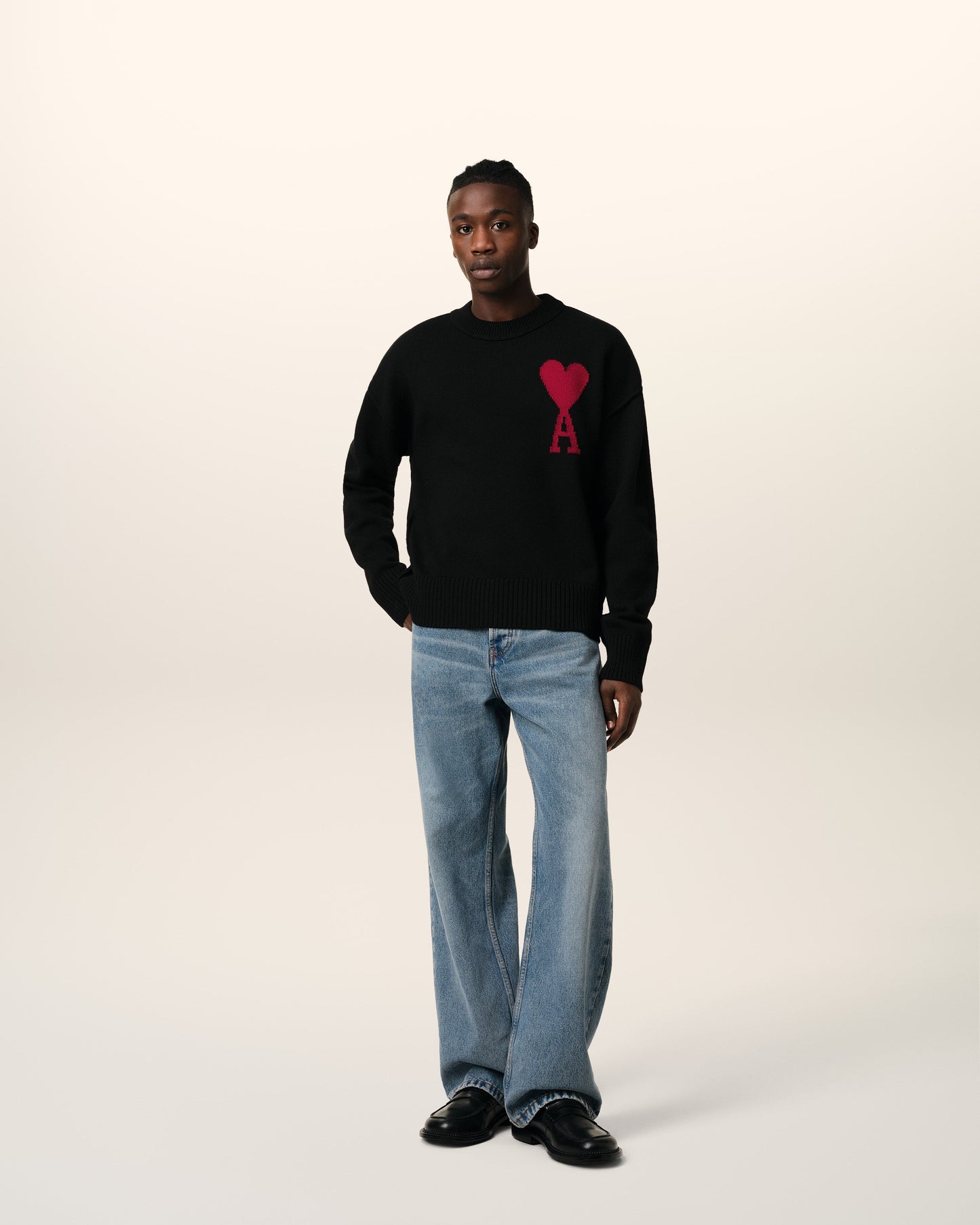 AMI Heart Paris Sweatshirt - Black