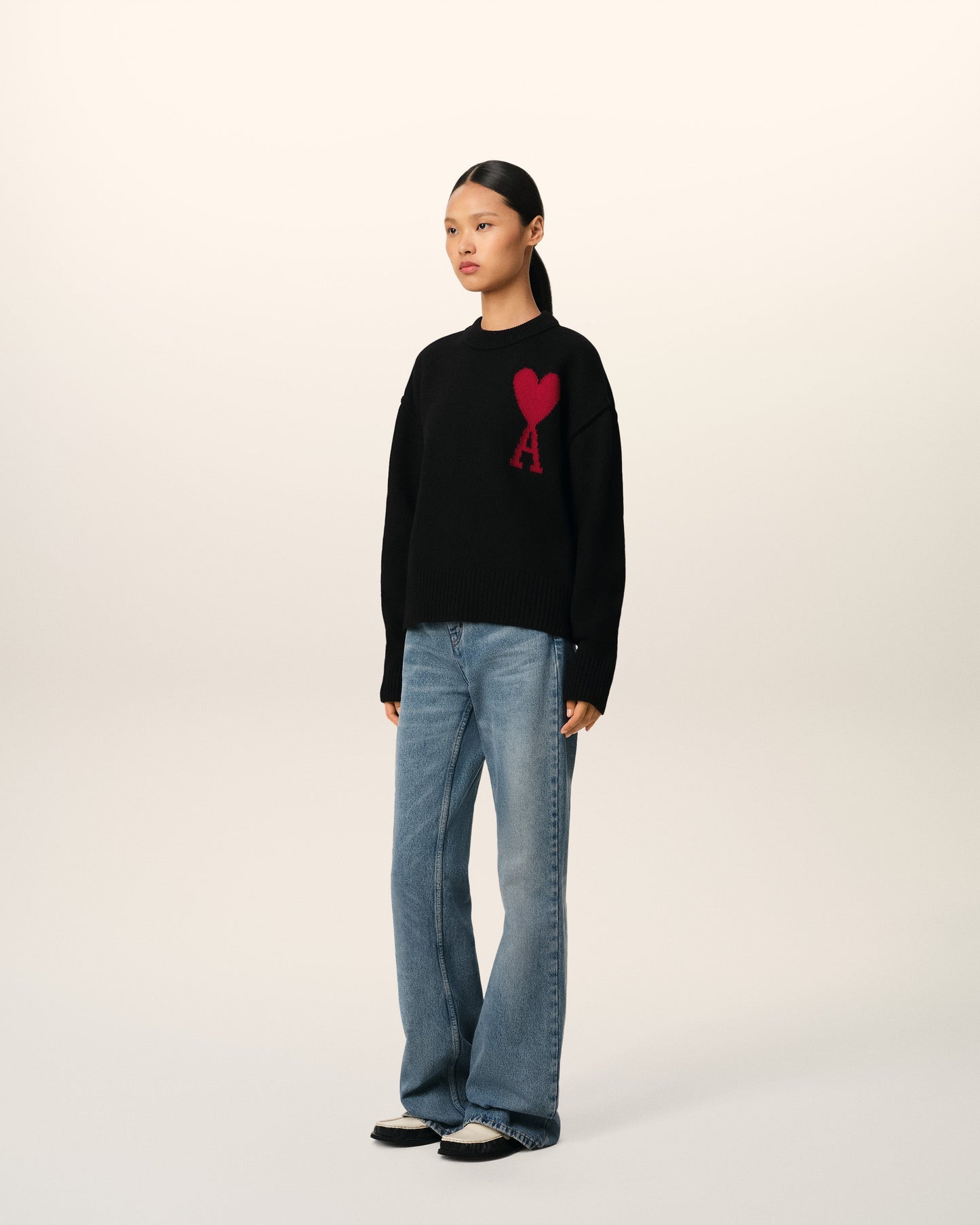 AMI Heart Paris Sweatshirt - Black