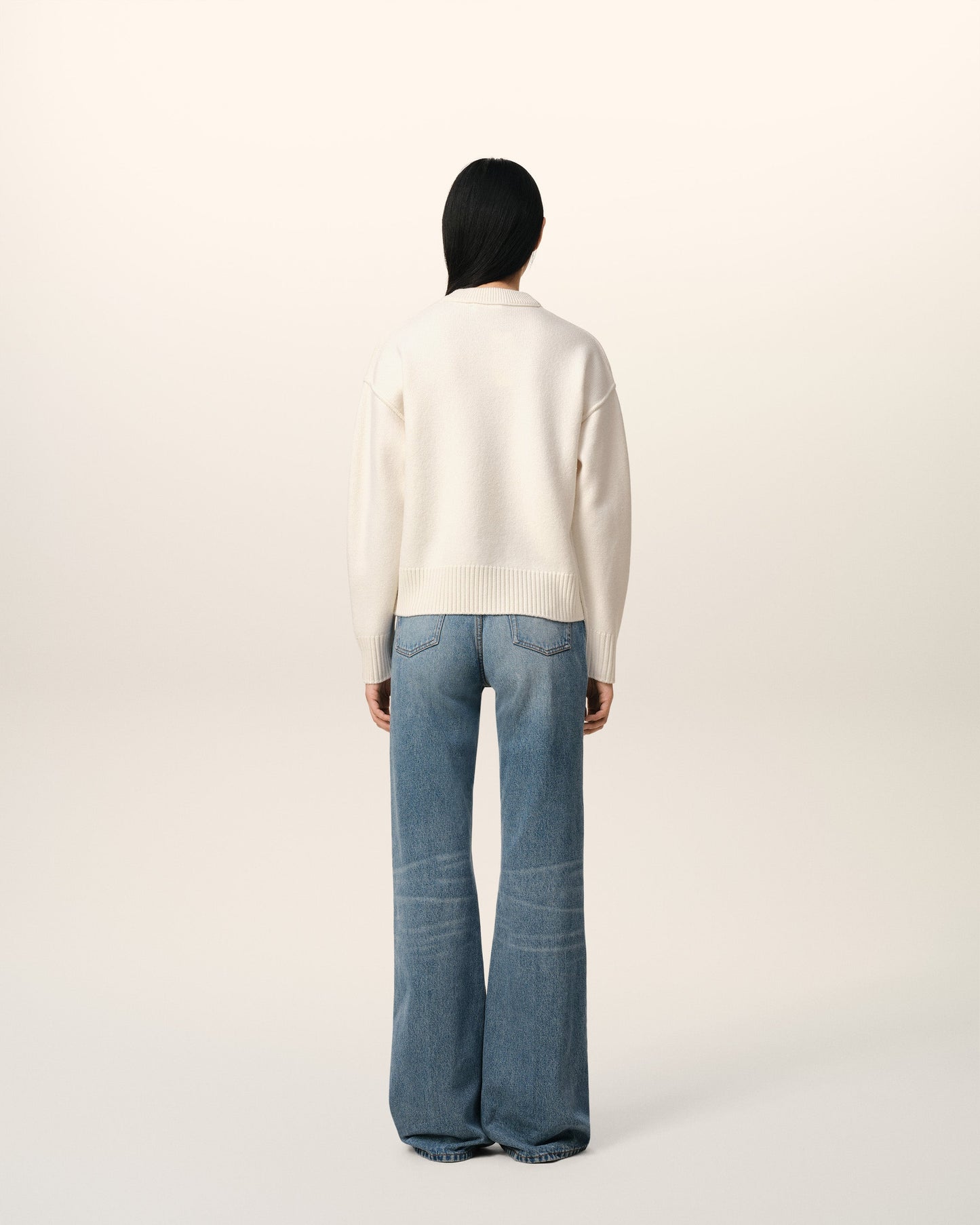 AMI Heart Paris Sweatshirt - White